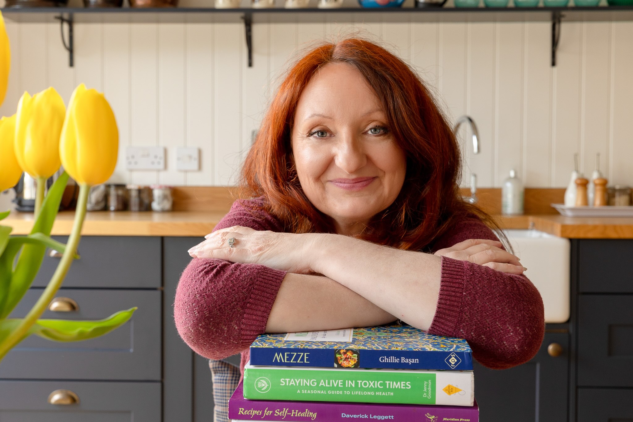 Michele with her books